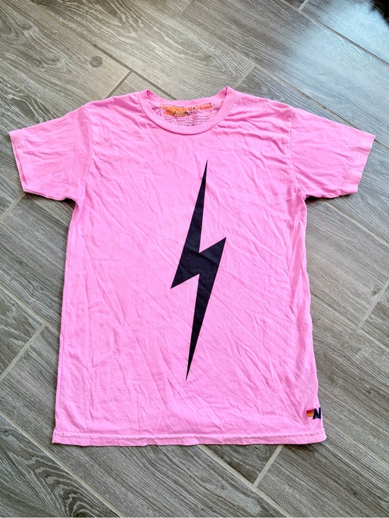 Aviator Nation Other - Aviator Nation Kids Neon Pink Lightning Bolt Tee size 14 (or adult XS)